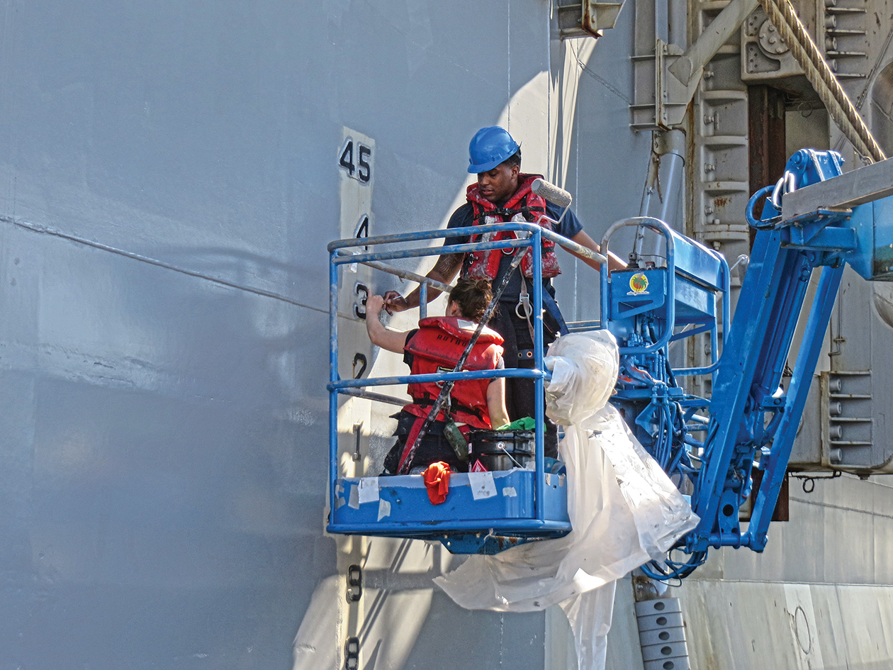 Navy finds topside coatings solution that can be applied by sailors