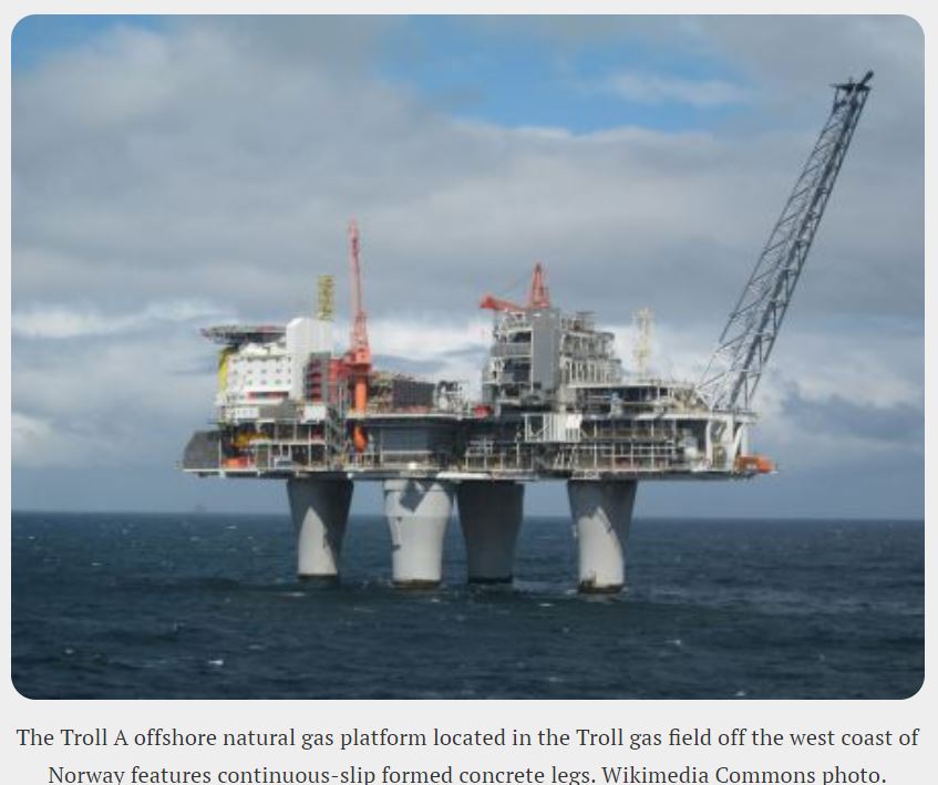 Steel-reinforced concrete marine structure exposed to seawater and chloride conditions