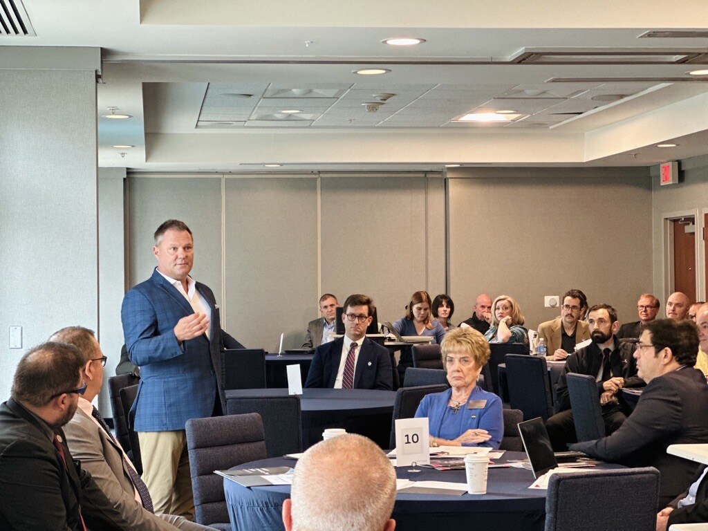 AMPP CEO Alan Thomas speaking during Advocacy Day orientation in Washington, D.C.