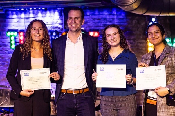 AMPP students and emerging professionals participating in a 2025 scholarship and awards event